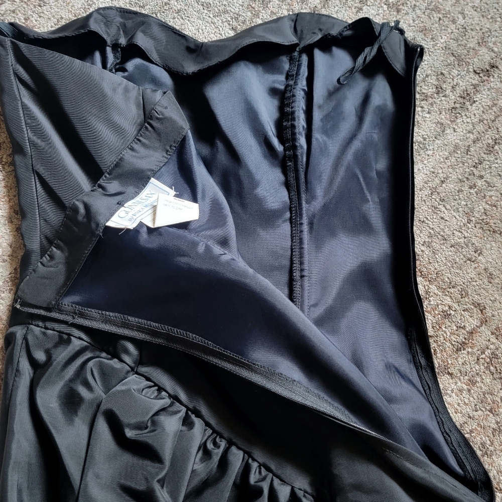 Vintage Gunne Sax Strapless Sweetheart Neck Drop Waist Draped Mermaid Gown Sz 0 - Picture 9 of 12